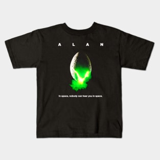 ALAN In Space Nobody Can Hear You in Space Kids T-Shirt